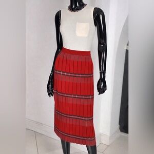 MARNI 🍒 Red and Black Pencil Skirt Sz 40